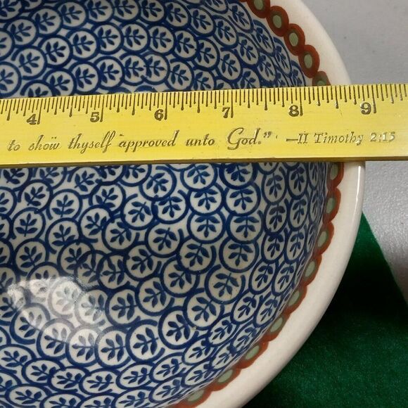 Polish Pottery W. Bolestawcu Olive Garden Handmade Bowl W Latune Cottagecore Co… - Picture 5 of 7